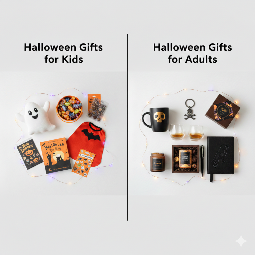 Halloween Gift basket ideas for Kids vs. Adults