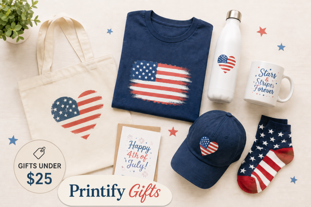 Fourth of July Gifts Under $25: Printify Gifts